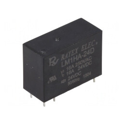 Releu electromagnetic 24VDC 16A 250VAC PCB | Electronic-mag.ro | Componente Electronice
