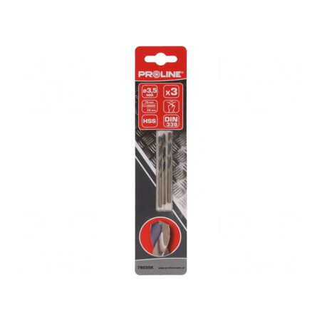 Burghiu Metal Ø 3.5mm HSS 3buc Blister | Electronic-mag.ro | Componente Electronice