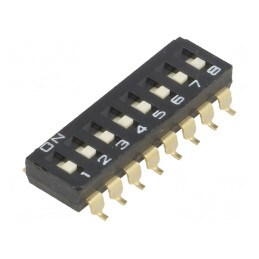Comutator DIP-SWITCH 8 secţiuni ON-OFF 24V 0.025A | Electronic-mag.ro | Componente Electronice