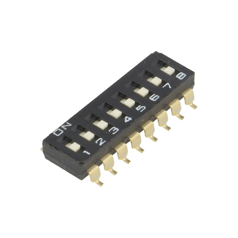 Comutator DIP-SWITCH 8 secţiuni ON-OFF 24V 0.025A | Electronic-mag.ro | Componente Electronice