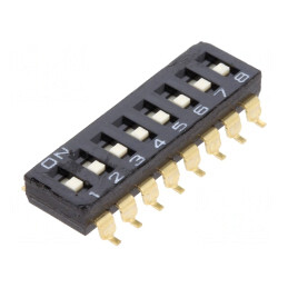 Comutator DIP-SWITCH 8 secțiuni ON-OFF 0,025A 24VDC | Electronic-mag.ro | Componente Electronice