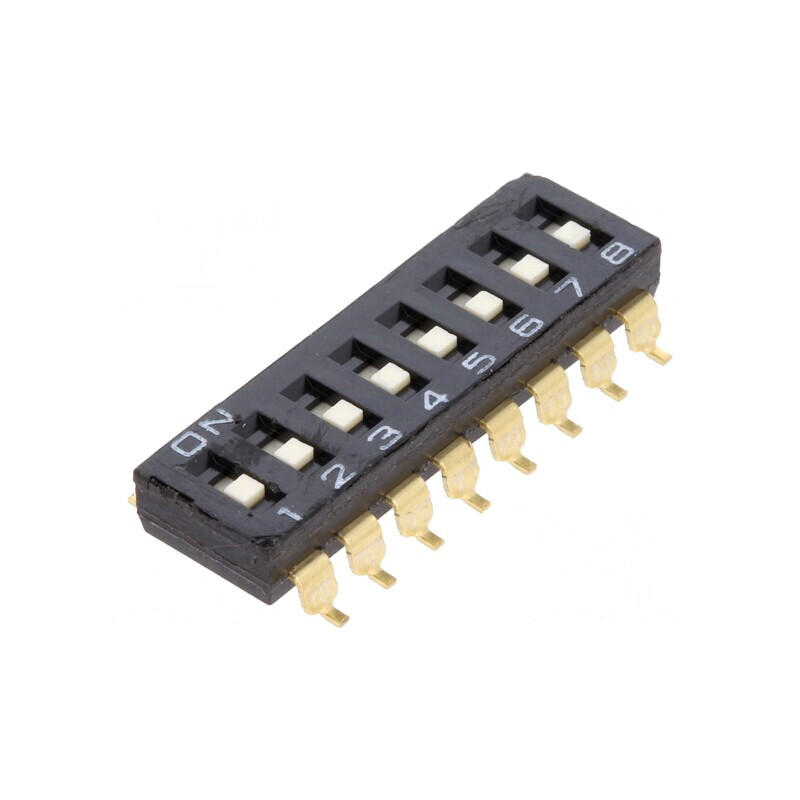 Comutator DIP-SWITCH 8 secțiuni ON-OFF 0,025A 24VDC | Electronic-mag.ro | Componente Electronice