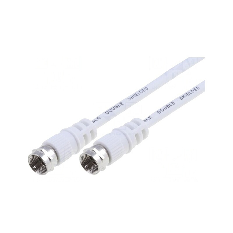 Cablu F 2,5m Dublu Ecranat Alb | Electronic-mag.ro | Componente Electronice Cablu F 2,5m Dublu Ecranat Alb | Electronic-mag.ro | Componente Electronice