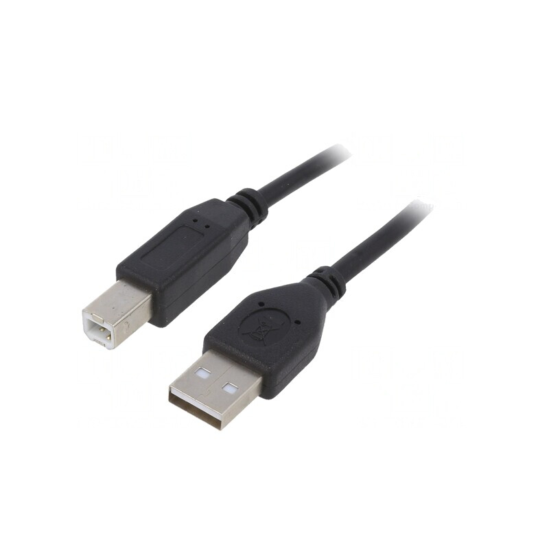 Cablu USB 2.0 A-B Aurit 1.8m Negru | Electronic-mag.ro | Componente Electronice Cablu USB 2.0 A-B Aurit 1.8m Negru | Electronic-mag.ro | Componente Electronice