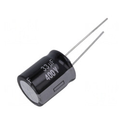 Condensator electrolitic THT 33uF 400V 16x20mm | Electronic-mag.ro | Componente Electronice