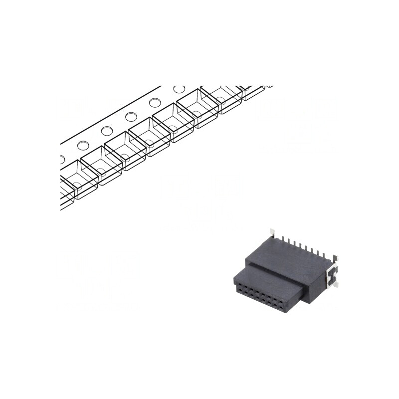 Conector PCB-PCB Mamă 16 PIN 1,27mm Termoplast. | Electronic-mag.ro | Componente Electronice Conector PCB-PCB Mamă 16 PIN 1,27mm Termoplast. | Electronic-mag.ro | Componente Electronice