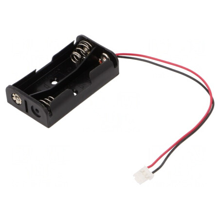 Suport Baterii AA 2x 3pin cu Cabluri 150mm Terminale | Electronic-mag.ro | Componente Electronice