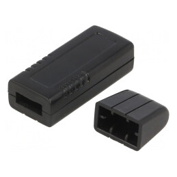 Carcasă USB ABS Neagră 20x66x12mm Cu Clichet | Electronic-mag.ro | Componente Electronice