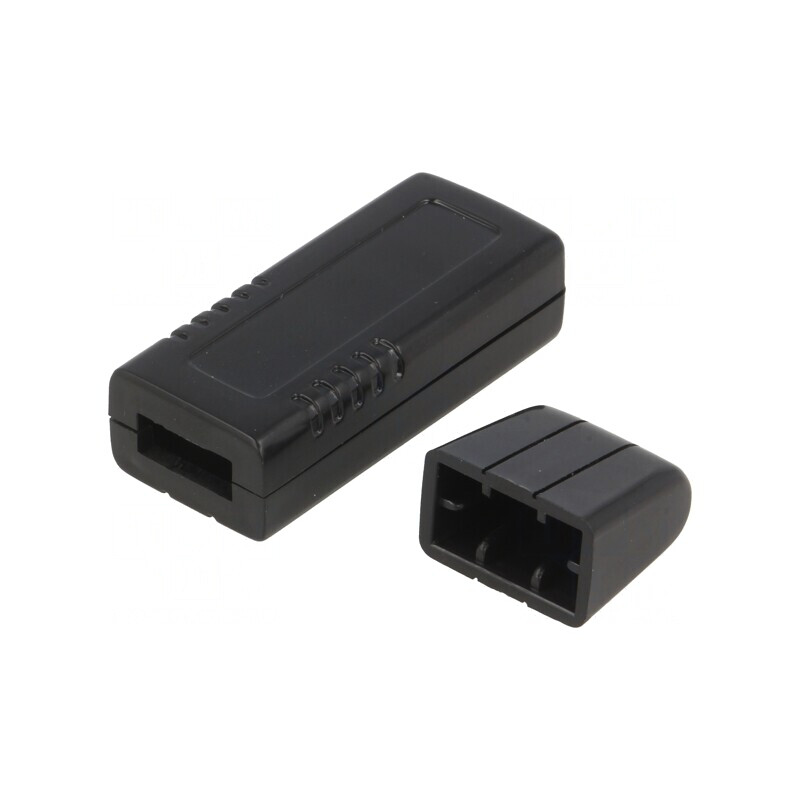 Carcasă USB ABS Neagră 20x66x12mm Cu Clichet | Electronic-mag.ro | Componente Electronice