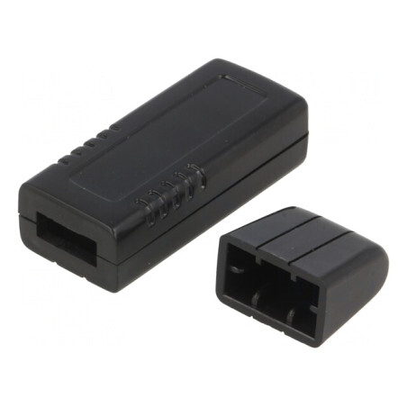 Carcasă USB ABS Neagră 20x66x12mm Cu Clichet | Electronic-mag.ro | Componente Electronice