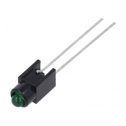 LED verde 3mm 30mA 60°