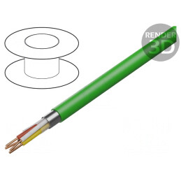 Cablu Exterior EiB/KNX 2x2x0,8mm Cu PVC Verde | Electronic-mag.ro | Componente Electronice