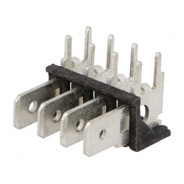 Terminal: conector spadă; 6,4mm; 0,8mm; THT; oţel; cositorit; 500V