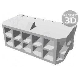 Soclu cablu-placă Micro-Fit 3.0 3mm 10 pini THT 5A drept | Electronic-mag.ro | Componente Electronice