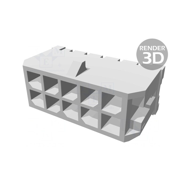 Soclu cablu-placă Micro-Fit 3.0 3mm 10 pini THT 5A drept | Electronic-mag.ro | Componente Electronice