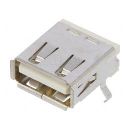 Soclu USB A PCB THT 90° Ecranat | Electronic-mag.ro | Componente Electronice