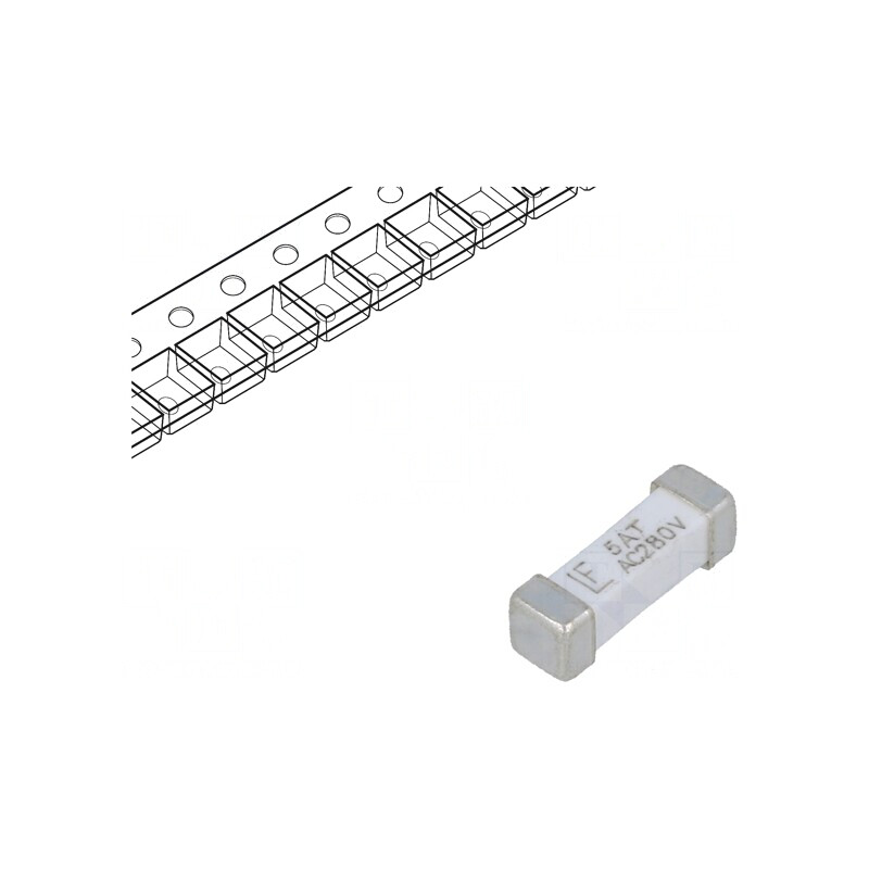 Siguranţă întârziere 5A 280VAC SMD ceramică | Electronic-mag.ro | Componente Electronice