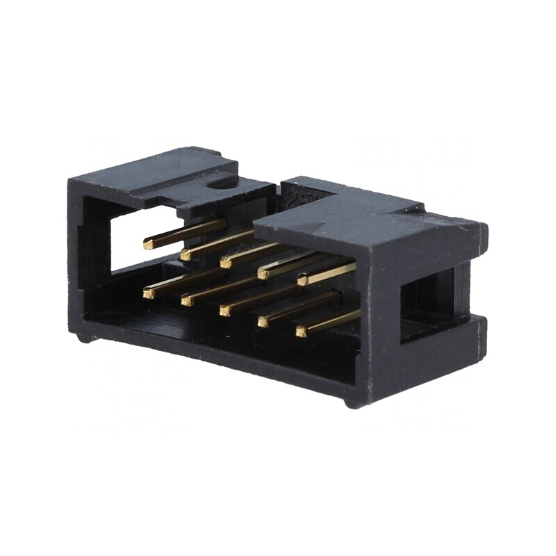 Soclu IDC 10 pini drept aurit 2,54mm THT | Electronic-mag.ro | Componente Electronice
