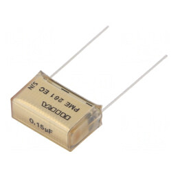 Condensator de Hârtie 150nF 300VAC 20,3mm ±10% THT PME261 | Electronic-mag.ro | Componente Electronice