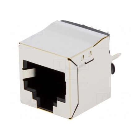 Soclu RJ45 8P8C Ecranat Drept THT | Electronic-mag.ro | Componente Electronice