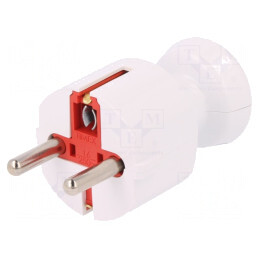 Conector de alimentare AC tată alb 250V 16A 3 pini