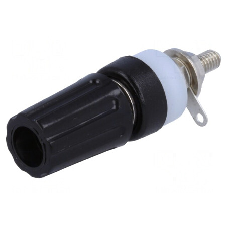 Soclu Banană 4mm Negru 15A 250VDC | Electronic-mag.ro | Componente Electronice