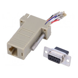 Adaptor D-Sub 9 Pin Mamă la RJ45 Soclu | Electronic-mag.ro | Componente Electronice