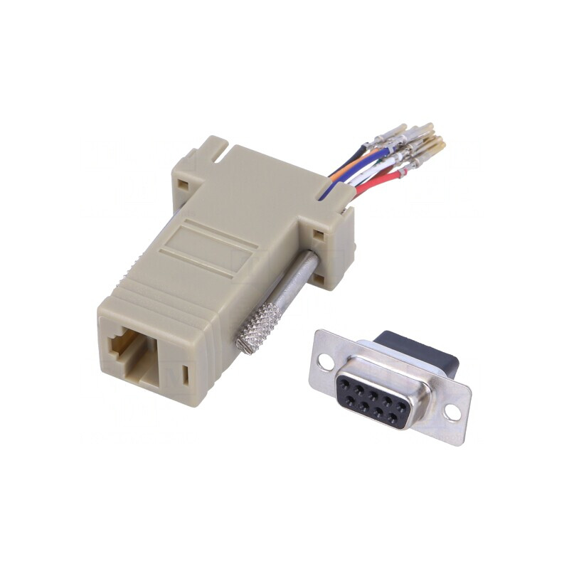 Adaptor D-Sub 9 Pin Mamă la RJ45 Soclu | Electronic-mag.ro | Componente Electronice
