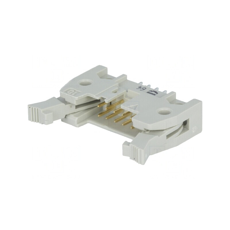 Soclu IDC Tată 10P 2,54mm cu Ejector THT | Electronic-mag.ro | Componente Electronice