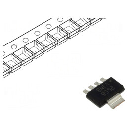 Stabilizator de Tensiune LDO Reglabil 1,25-9V 1A SOT223-5