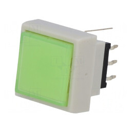 Comutator Tastatură DPDT cu LED Verde 30V | Electronic-mag.ro | Componente Electronice