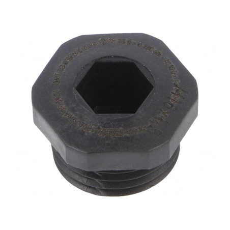 Capac de protecție negru IP68 poliamidă M16 1,5 | Electronic-mag.ro | Componente Electronice