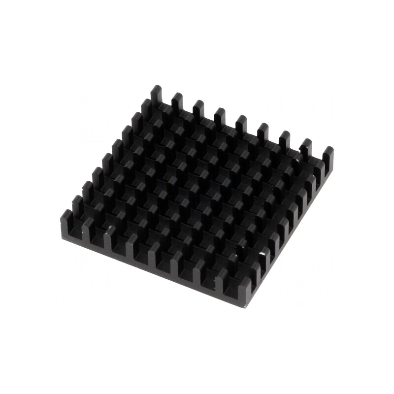 Radiator Aluminiu Negru 35x35x6mm | Electronic-mag.ro | Componente Electronice