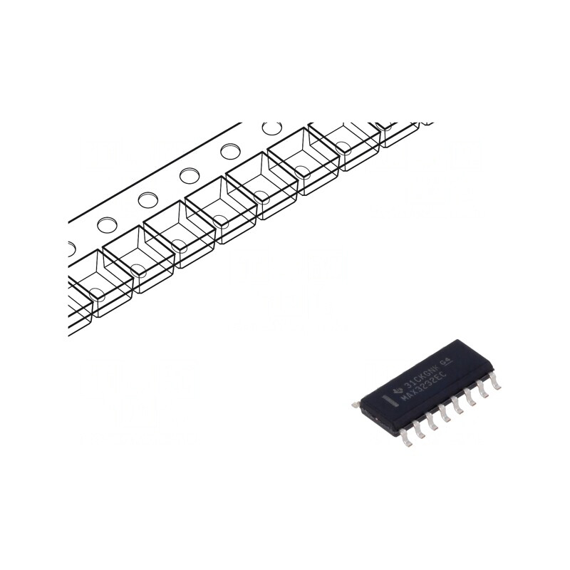 Interfață Receptor Declanșator RS232 250kbps SOIC16 | Electronic-mag.ro | Componente Electronice