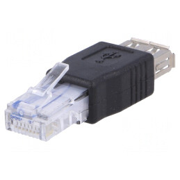 Adaptor USB 2.0 RJ45 Negru