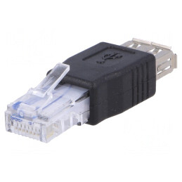Adaptor USB 2.0 RJ45 Negru | Electronic-mag.ro | Componente Electronice