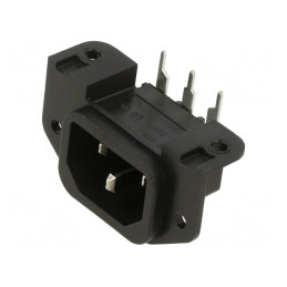 Conector Alimentare AC 10A 250V IEC 60320 GSP1 | Electronic-mag.ro | Componente Electronice