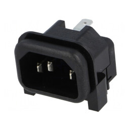 Conector alimentare AC soclu 10A 250V GSP2 | Electronic-mag.ro | Componente Electronice