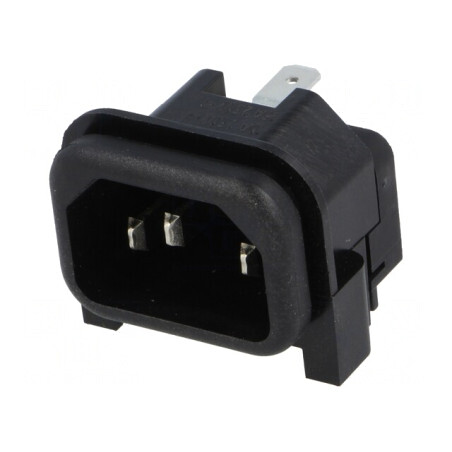 Conector alimentare AC soclu 10A 250V GSP2 | Electronic-mag.ro | Componente Electronice