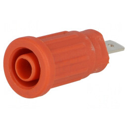 Soclu Banană 4mm Roșu 24A 1kV Nichelat | Electronic-mag.ro | Componente Electronice