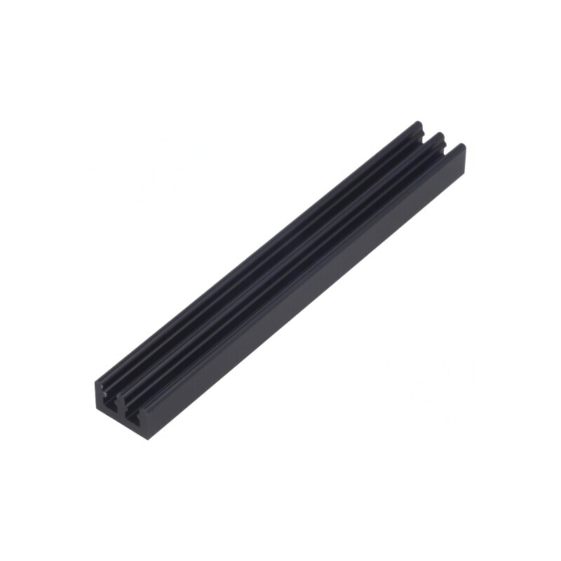 Radiator extrudat negru cu aripioare 75x10x6mm | Electronic-mag.ro | Componente Electronice