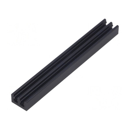 Radiator extrudat negru cu aripioare 75x10x6mm | Electronic-mag.ro | Componente Electronice