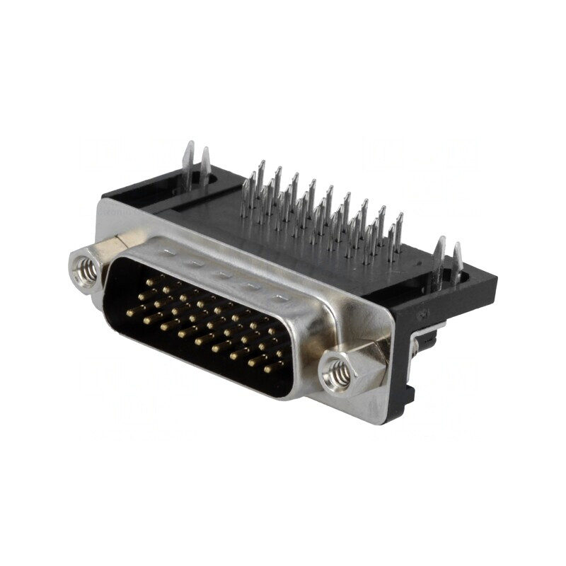 Conector D-Sub HD 26 PIN Soclu Tată 90° THT | Electronic-mag.ro | Componente Electronice