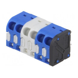 Regletă de conexiuni PCB 45° 3,5mm 6 piste 5A | Electronic-mag.ro | Componente Electronice