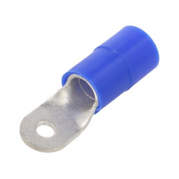 Vârf Inelar Izolat Cupru M6 Ø6.5mm 50mm2 Crimpat | Electronic-mag.ro | Componente Electronice