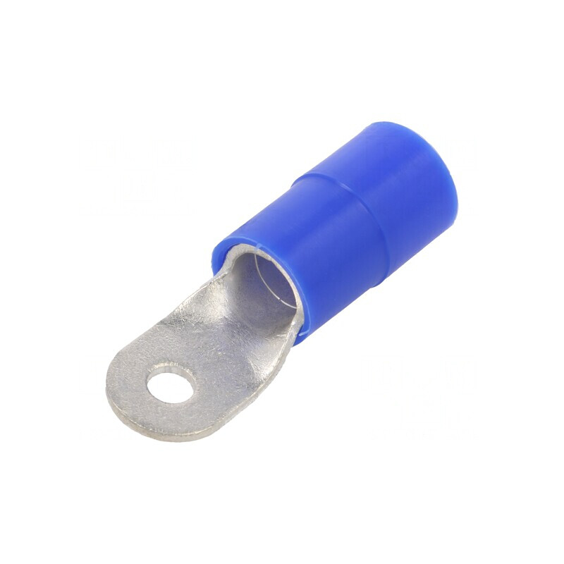 Vârf Inelar Izolat Cupru M6 Ø6.5mm 50mm2 Crimpat | Electronic-mag.ro | Componente Electronice