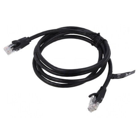 Patch Cord U/UTP Cat6 Negru 3m | Electronic-mag.ro | Componente Electronice
