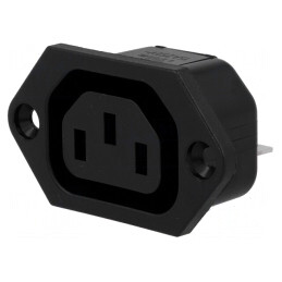 Conector Alimentare AC Soclu Mamă 10A 250V | Electronic-mag.ro | Componente Electronice