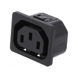 Conector Alimentare AC Soclu Mamă 10A 250V IP30 | Electronic-mag.ro | Componente Electronice