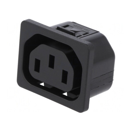 Conector Alimentare AC Soclu Mamă 10A 250V IP30 | Electronic-mag.ro | Componente Electronice
